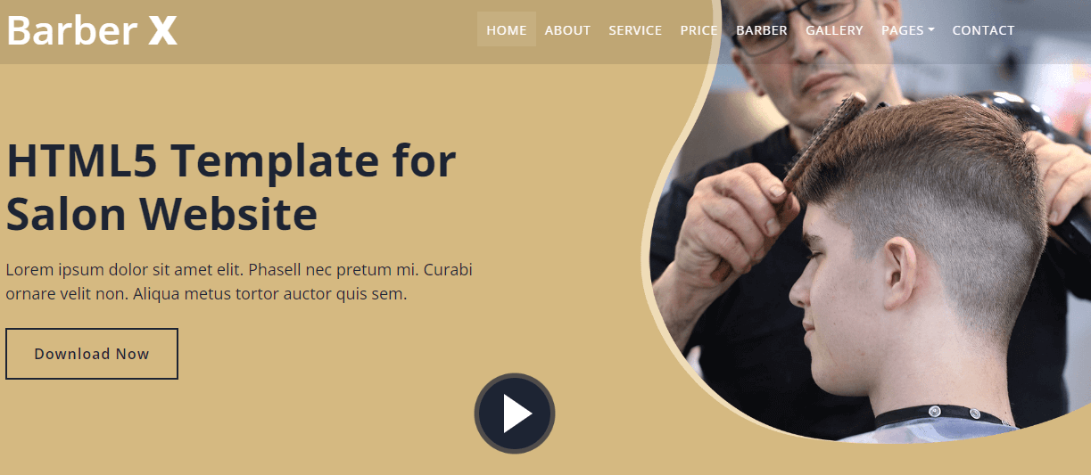 Barbershop Website Template Examples, barber shop website template